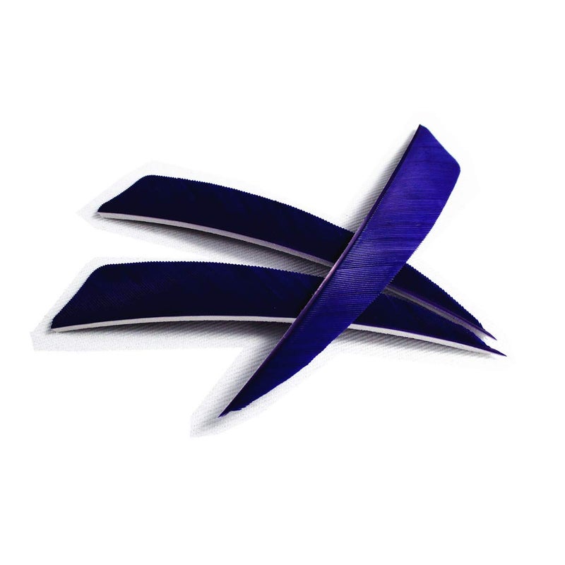 Letszhu Archery Arrows Feather Fletching 4 Inch Real Turkey Vanes for Hunting Target Shooting (25 Pack) (Purple) - Image 1